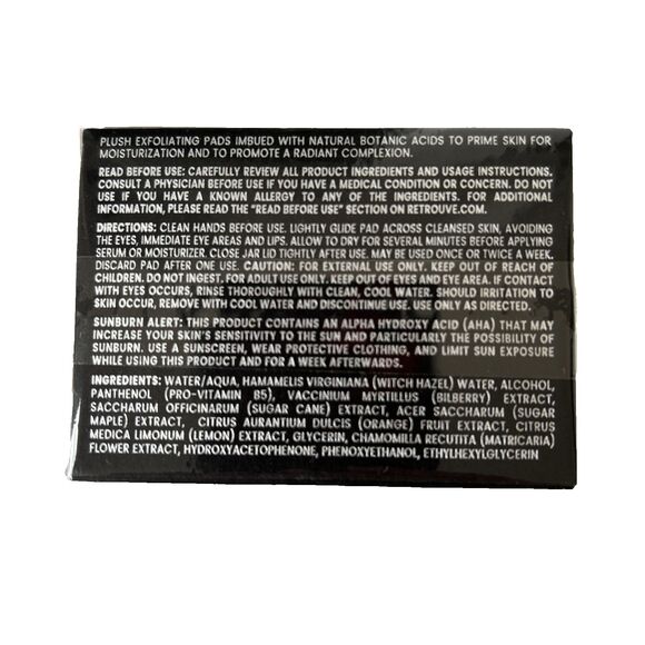 Retrouvé Art Science Beauty Skin Brilliance Priming Pads Exfoliate & Soothe NEW - Picture 5 of 5